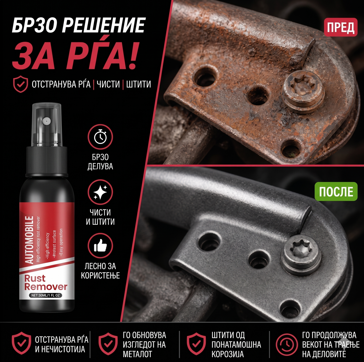 Избришете ја 'рѓата за миг со овој моќен спреј – 1+1 ГРАТИС!